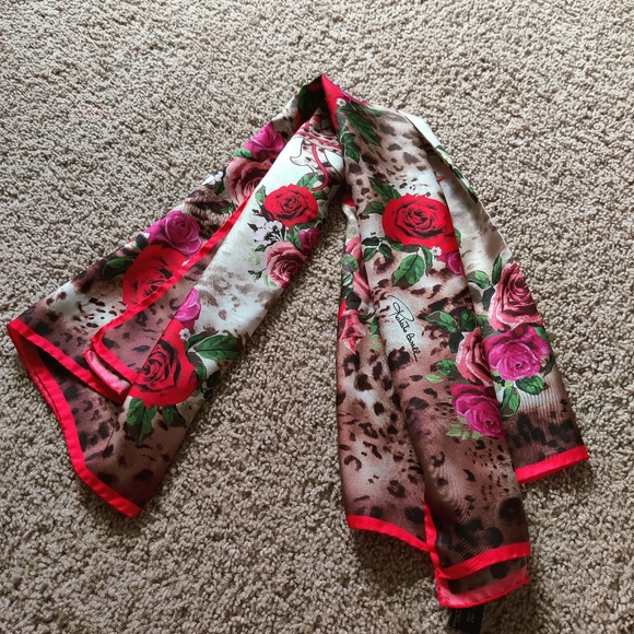 NEW Roberto Cavalli Silk Scarf